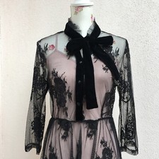 ECO abito vestito pizzo nero