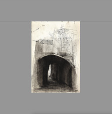 PIETRO ANNIGONI: FIRENZE-CHINA SU CARTA 1928, PUBBLICATA CON ARCHIVIO E CORNICE.