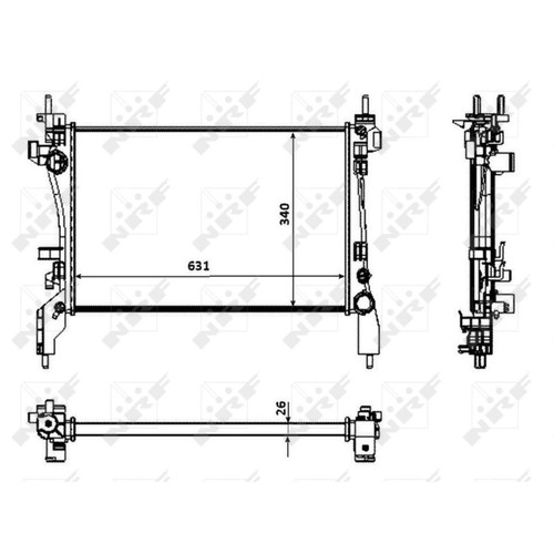 Radiatore acqua per fiat qubo - radiatore,