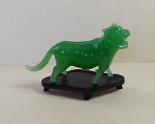 Statuetta scultura,Tigre in giada con base in legno lavorazione orientale
