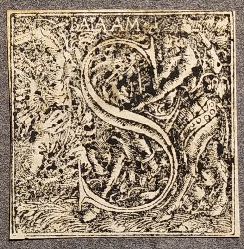 Capolettera balaam - capolettera, "s"