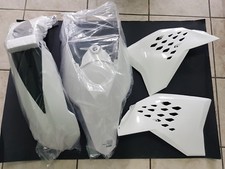 KIT PLASTICHE KTM EXC 125 250 300 2008 2009 2010 2011 BIANCO KIT 3 PZ