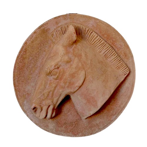 Piatto terracotta cavallo - in,
