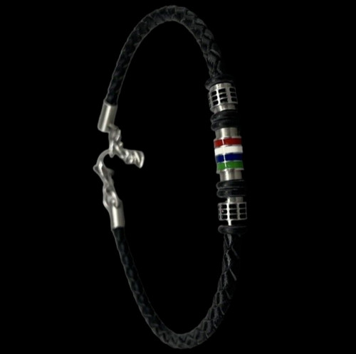 Bracciale uomo corda nero - bracciale, in
