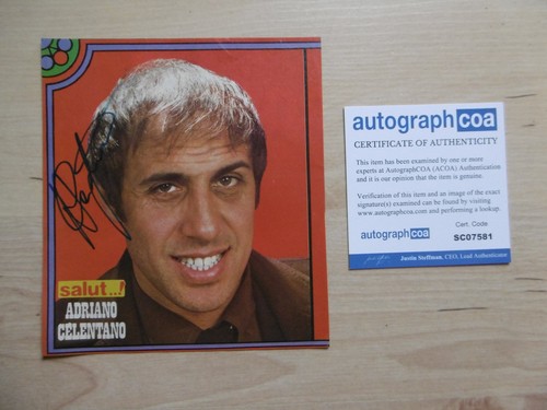 Adriano celentano autografo - celentano,