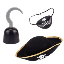  3 Pcs Costume Da Capitan