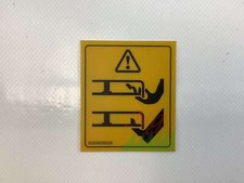 Etichetta "attenzione piede" ORIGINALE GIANNI FERRARI trattorino 00555000029