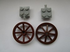  Lego 4489 4488 Ruote Marroni