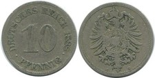 Moneta 10 PFENNIG 1888 E RARA
