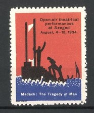 Reklamemarke Szeged, Spettacoli teatrali all'aperto 1934, Madach: The Tragedy 