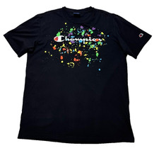 T-shirt nera da uomo Champion