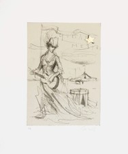 Luca Bellandi - Incisione ceramolle su fondino - Guitar Message - Certificata