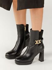 Scarpe da donna scarpa stivaletti tronchetti Laura Biagiotti tacco alto nero