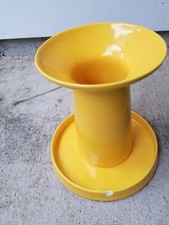 Set of 2 Calligaris Objects Yellow Vase and Underplate