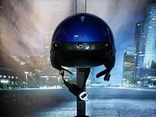CASCO FILA DEMI JET C/FRONTINO BLU MET. TG. XS