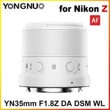 White YONGNUO YN35mm F1.8Z DA DSM WL APS-C AF Auto Focus Lens for Nikon Z-mount