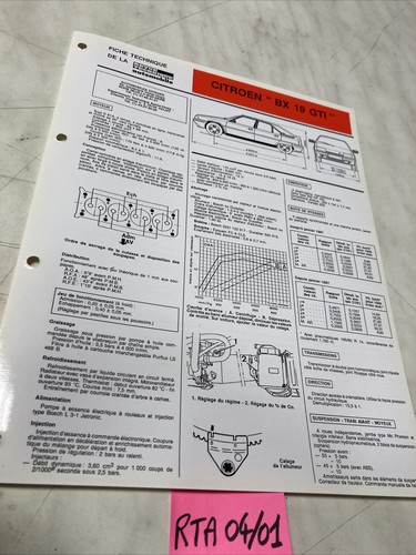 Fiche technique automobile