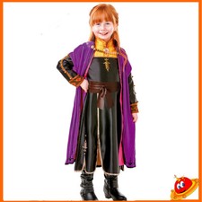 Costume Carnevale Halloween Travestimento Anna Frozen 2 Vestito Premium 3/6 anni