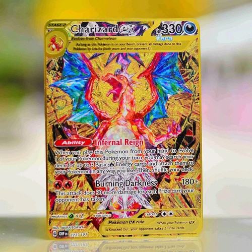 Pokemon metal card charizard - pokemon,