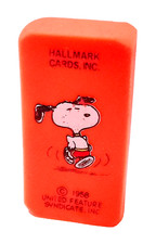 SNOOPY Peanuts 80s Ufs Hallmark Us eraser rubber radiergummi orange loose
