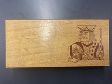 Scatola In Legno Con Fiches E Carte Da Gioco