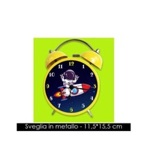 SVEGLIA BAMBINO ASTRONAUTA IN METALLO