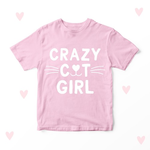 Shirt ragazza gatto pazzo - ragazza,