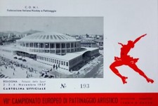 VII CAMPIONATO ITALIANO PATTINAGGIO ARTISTICO 1957 NO VIAGGIATA ANNULLO A TERGO