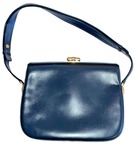 Borsa gucci vintage blu pelle - blu,