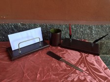 Set scrittoio in pelle degli anni ’70