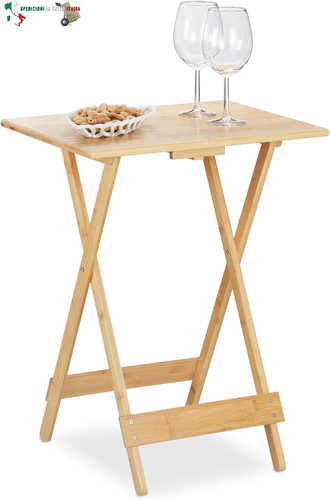 Tavolino pieghevole bambù - tavolino,