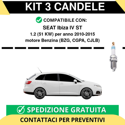 Kit candele per seat - 3, ibiza