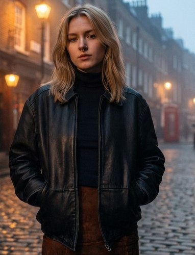 Giacca donna nera vera - , pelle