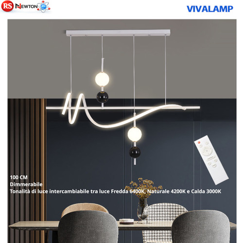 Lampadario led 90w - lampadario, dimmerabile