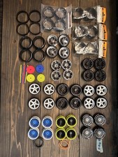 Lotto sfuso pneumatici e ruote auto Rc scala 1/10 gomma su strada corsa drift pneumatici set