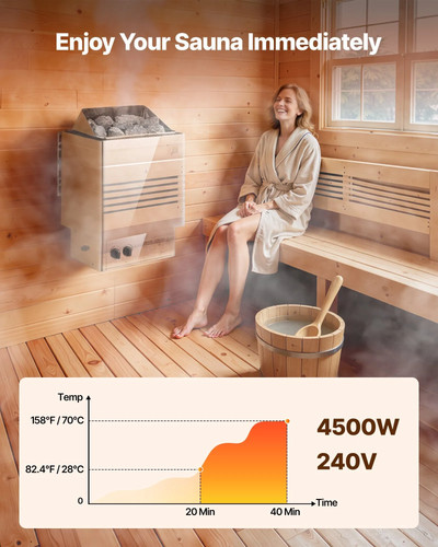 Riscaldatore sauna 5kw 240v - 4.5kw,