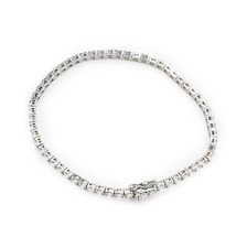 Bracciale Tennis Oro Bianco 18K con Diamanti 1.55ct Elegante e Sicuro