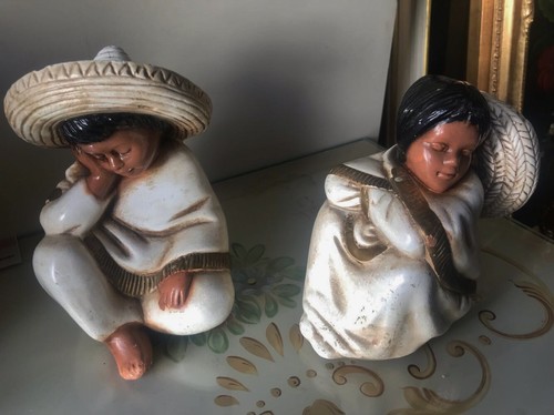 Antica coppia sculture in - sculture,
