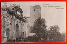 CARTOLINA VITERBO ESTERNO DELLA PORTA FIORENTINA E CHALET GARBINI ( C 91 )