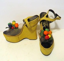 Sandali con plateau Kimel "The Wonder Wedge" Bonnie Smith anni '70 rari