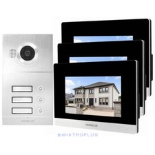 HOMSECUR campanello cablato intercom ingresso video 3 piatti con istantanea e registrazione