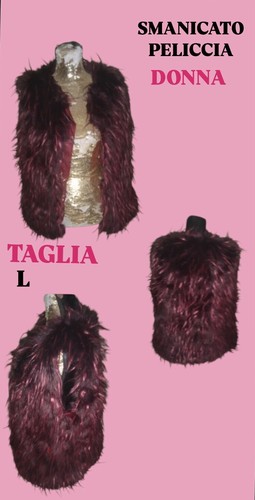 Pelliccia smanicato donna