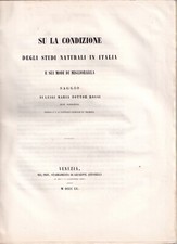 1855 Venezia Rossi condizione degli studi naturali in Italia scienze naturali
