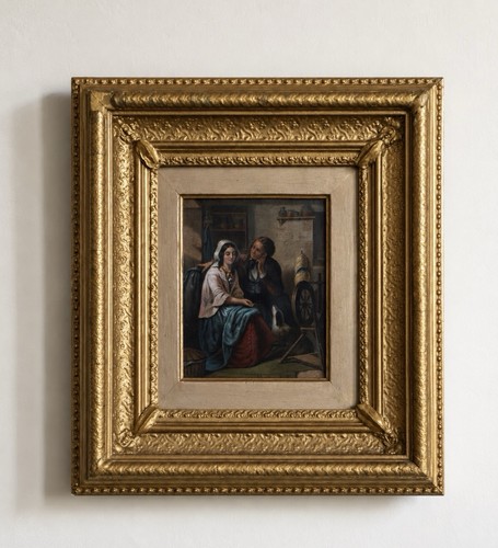 Dipinto olio tela scena - dipinto,