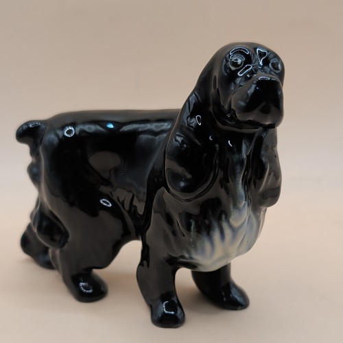 Vintage black glazed cocker - vintage,