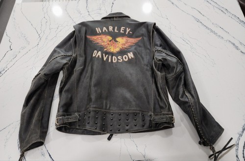 Giacca pelle vintage harley - vintage,