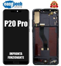 Huawei P20 Pro CLT-L09 L29 Full Size FRAME LCD Display Touch Schermo Vetro Nero