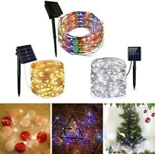 catena di luci led luminosa 10 metri per esterno con pannello solare giardino