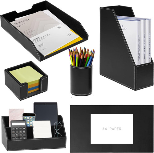 Set scrivania ufficio pelle - scrivania,