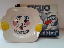 GIGLIO LA CASTELLANA I PIATTI MATTI PIATTONE MATTO TAZZE PAZZE VINTAGE PIATTO 
